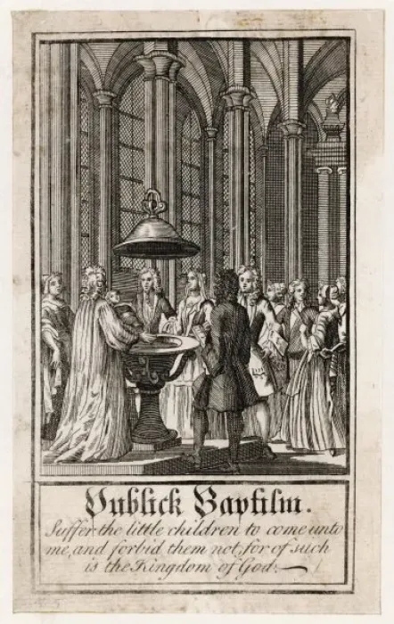 Framed Print : C18 English Baptism Framed Print : C18 English Baptism