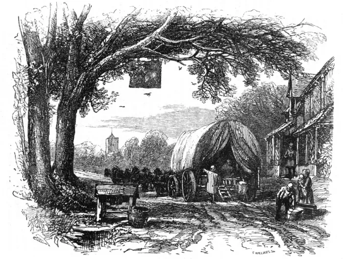Framed Print : C18 Wagon at Inn Framed Print : C18 Wagon at Inn