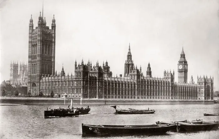Framed Print : c1880 England - London Houses of Parliament at Westminster Framed Print : c1880 England - London Houses of Parliament at Westminster