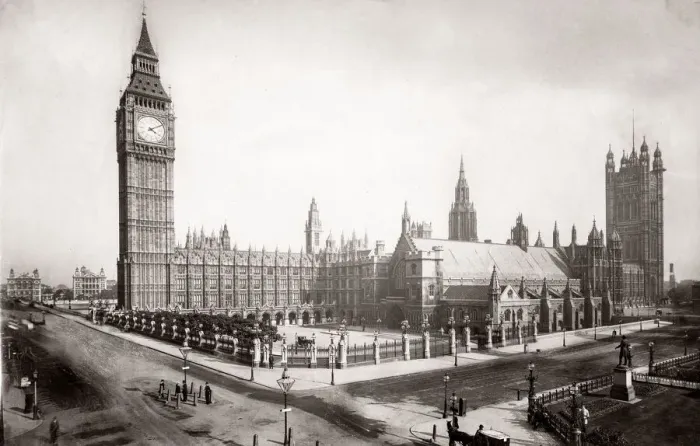 Framed Print : c1880 England view of London Big Ben Parliament Westminster Framed Print : c1880 England view of London Big Ben Parliament Westminster