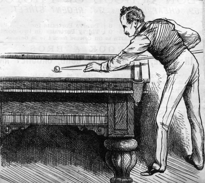Framed Print : C19 BILLIARD PLAYER Framed Print : C19 BILLIARD PLAYER