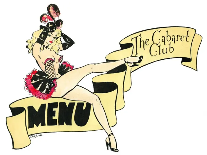 Framed Print : Cabaret Club Menu - Murrays Cabaret Club, Soho, London Framed Print : Cabaret Club Menu - Murrays Cabaret Club, Soho, London