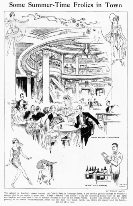 Framed Print : Cabaret at Londons newest dansant, the CafÚáñe Paris in Coventry Street