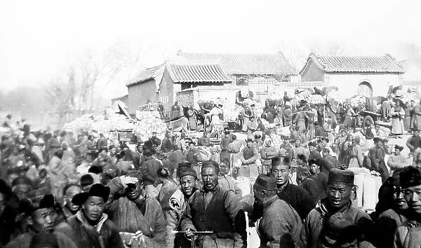 Cabbage Market at Kutien, China, early 1900s