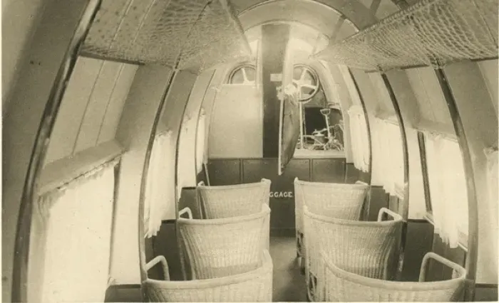Framed Print : The cabin interior of Vickers Vimy Commercial, G-EASI, C? Framed Print : The cabin interior of Vickers Vimy Commercial, G-EASI, C?