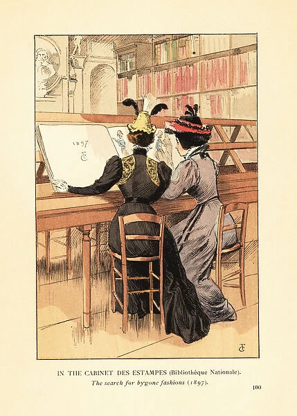 In the Cabinet des Estampes, Bibliotheque Nationale, 1897