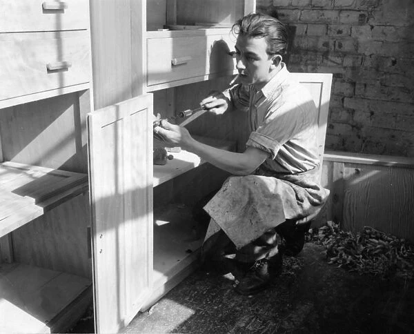 Cabinet maker, Shoreditch, London 1940s
