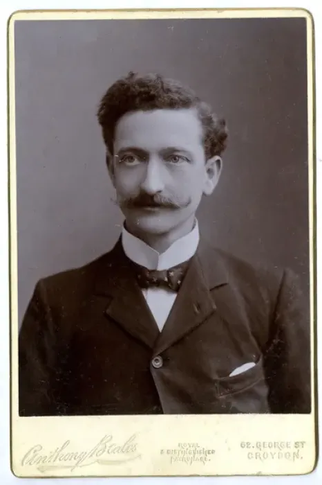 Framed Print : Cabinet photo, Edwardian man Framed Print : Cabinet photo, Edwardian man