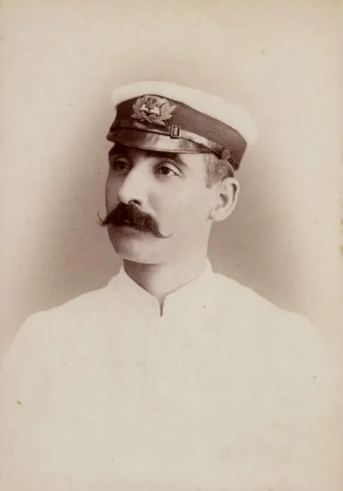 Framed Print : Cabinet photograph - Royal Navy Officer stationed in India Framed Print : Cabinet photograph - Royal Navy Officer stationed in India