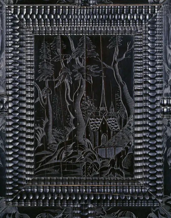 Framed Print : Cabinet on stand, detail Framed Print : Cabinet on stand, detail