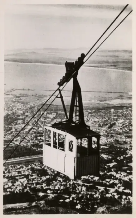 Framed Print : Cable car and Table Bay, Cape Town, South Africa Framed Print : Cable car and Table Bay, Cape Town, South Africa