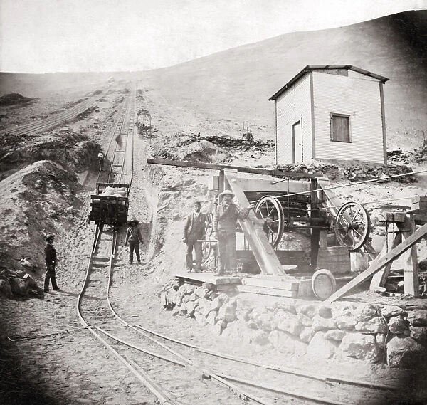 Cable rail car, mining, South America c. 1890