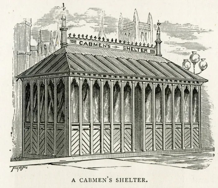 Framed Print : A cabmens shelter, London Framed Print : A cabmens shelter, London