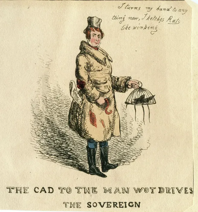 Framed Print : The Cad to the Man wot Drives the Sovereign, cartoon Framed Print : The Cad to the Man wot Drives the Sovereign, cartoon