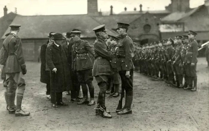 Framed Print : Cadet Inspection, poss. at Bradwall Training School, Holmes Framed Print : Cadet Inspection, poss. at Bradwall Training School, Holmes