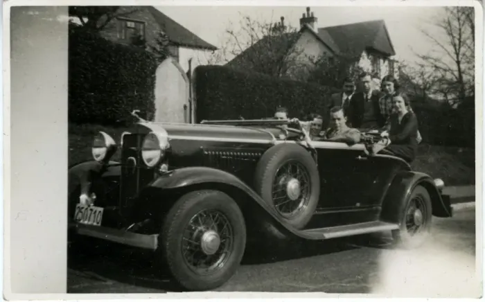 Framed Print : Cadillac Vintage Two Seater Sports Car, Purley, England Framed Print : Cadillac Vintage Two Seater Sports Car, Purley, England