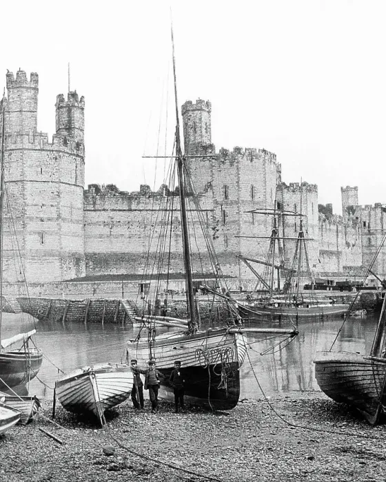 Framed Print : Caernarfon Castle, Wales, Victorian period Framed Print : Caernarfon Castle, Wales, Victorian period
