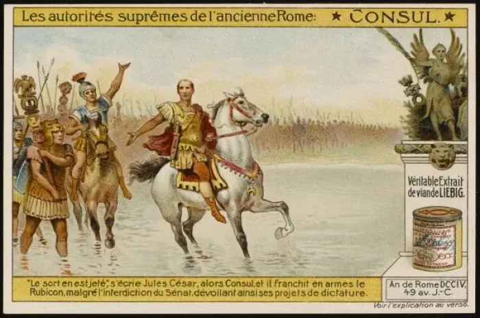 Framed Print : Caesar Crosses Rubicon