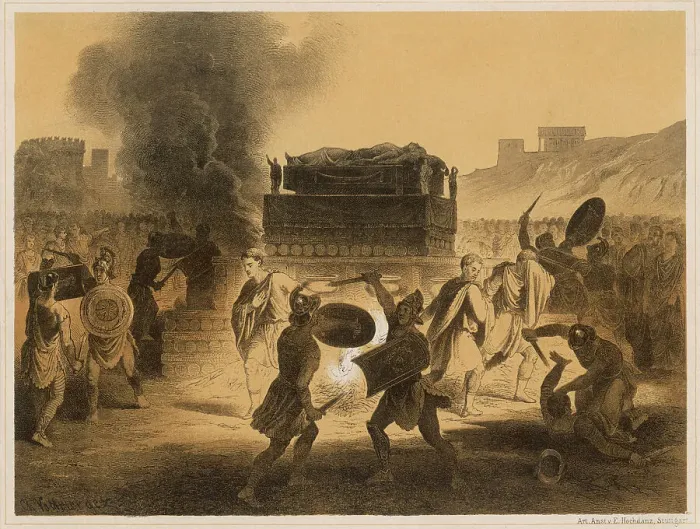 Framed Print : CAESAR'S FUNERAL PYRE Framed Print : CAESAR'S FUNERAL PYRE