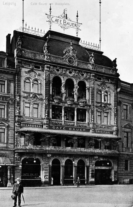 Framed Print : Cafe Bauer on Rossplatz, Leipzig, Germany Framed Print : Cafe Bauer on Rossplatz, Leipzig, Germany