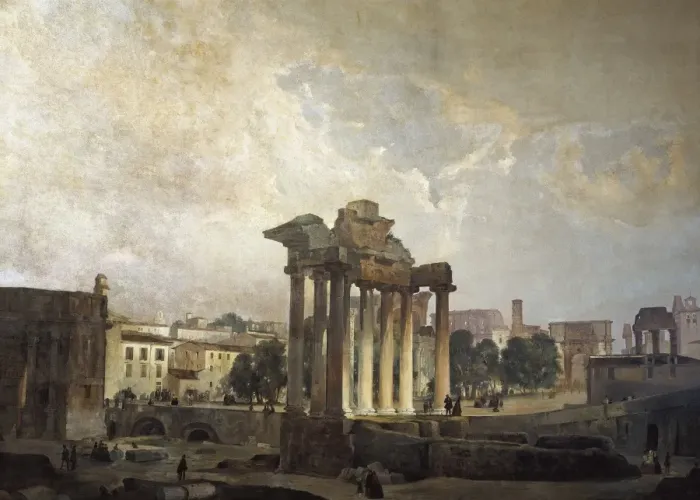 Framed Print : CAFFI, Ippolito (1809-1866). The Forum. mid Framed Print : CAFFI, Ippolito (1809-1866). The Forum. mid