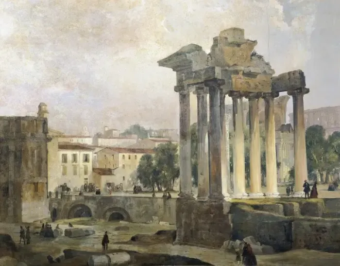 Framed Print : CAFFI, Ippolito (1809-1866). The Forum. mid Framed Print : CAFFI, Ippolito (1809-1866). The Forum. mid