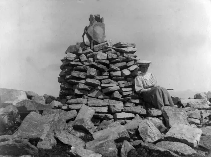 Framed Print : Cairn on Slieve League, County Donegal, north-west Ireland Framed Print : Cairn on Slieve League, County Donegal, north-west Ireland