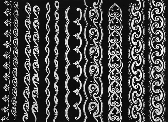 Framed Print : Cake Border and Side Scroll Designs Framed Print : Cake Border and Side Scroll Designs