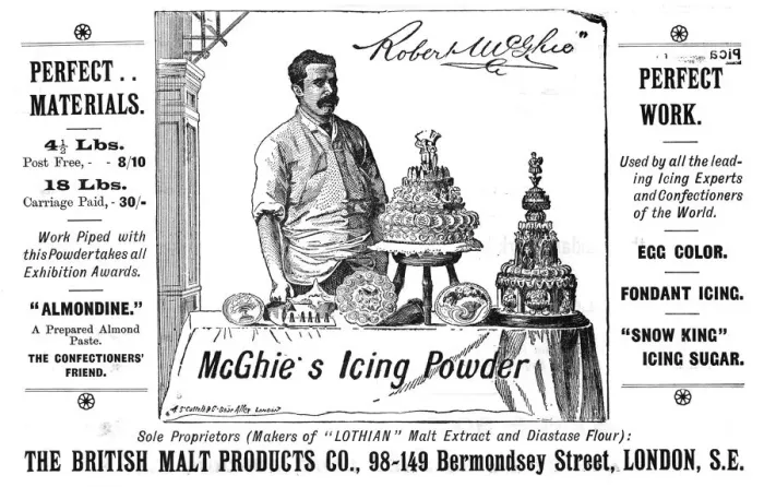 Framed Print : Cake and cake maker, 1898 Framed Print : Cake and cake maker, 1898