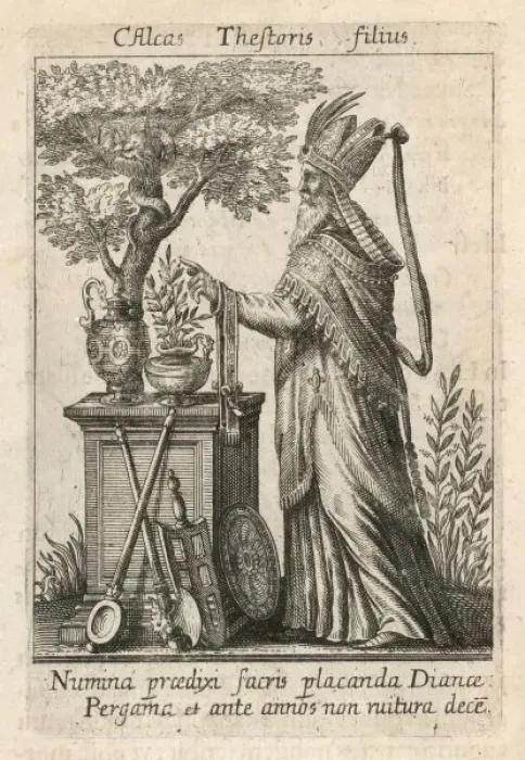 Framed Print : CALCHAS, Greek soothsayer who correctly predicted duration of Trojan War Framed Print : CALCHAS, Greek soothsayer who correctly predicted duration of Trojan War