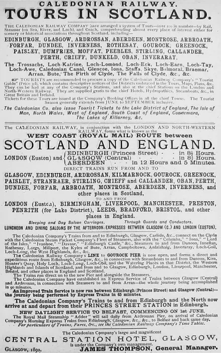 Framed Print : Caledonian Railway notice Framed Print : Caledonian Railway notice