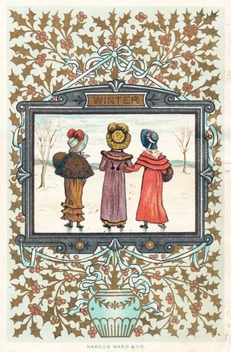 Framed Print : Calendar of the Seasons, 1881 -- Winter Framed Print : Calendar of the Seasons, 1881 -- Winter