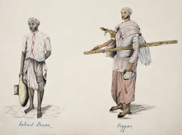 Framed Print : Calicut Bearer and Beggar Framed Print : Calicut Bearer and Beggar