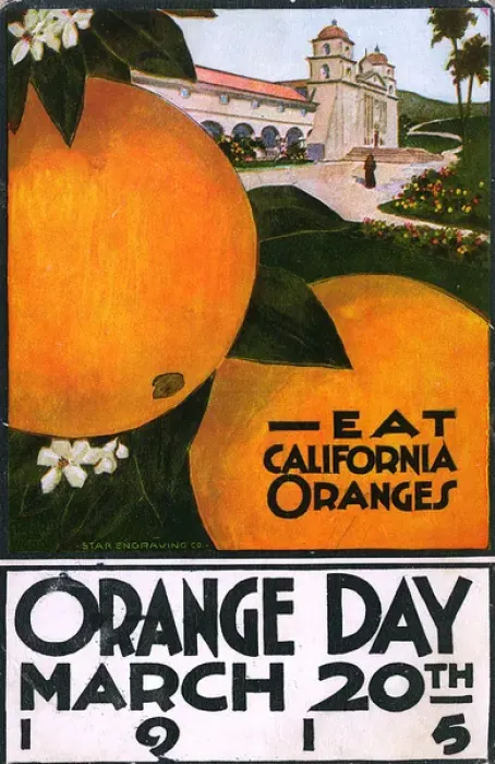 Framed Print : California Oranges - Orange Day - March 20th, 1915 Framed Print : California Oranges - Orange Day - March 20th, 1915