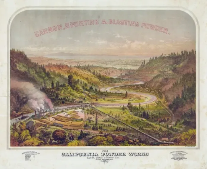 Framed Print : The California Powder Works. Santa Cruz County Cal Framed Print : The California Powder Works. Santa Cruz County Cal