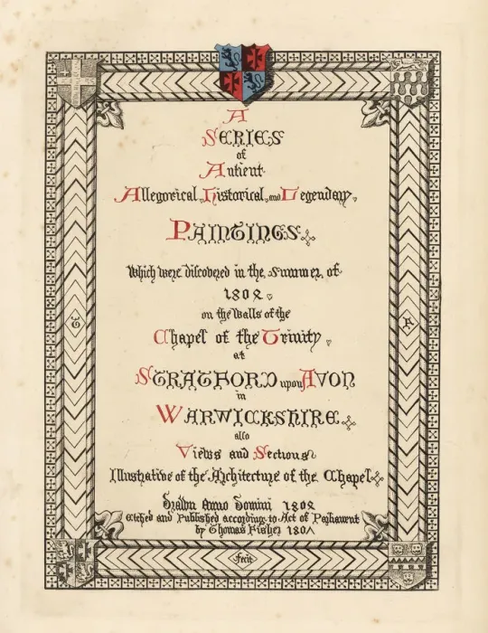 Framed Print : Calligraphic title page in black and red Framed Print : Calligraphic title page in black and red