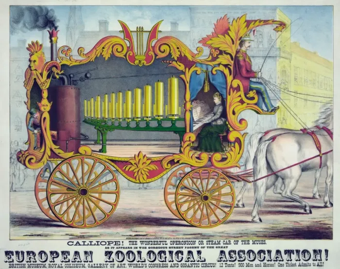 Framed Print : Calliope! The wonderful Operonicon or Steam Car of the Muses