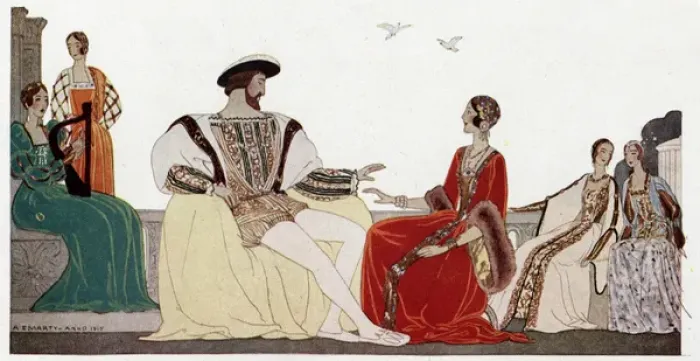Framed Print : Callot costume designs in theatre production Framed Print : Callot costume designs in theatre production