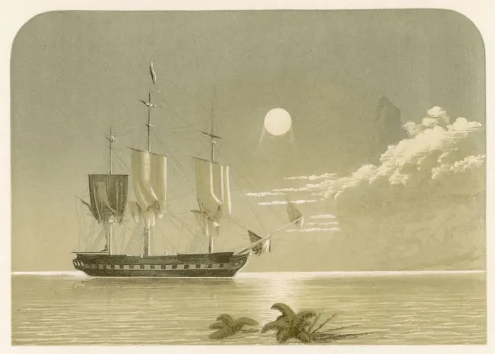 Framed Print : CALM MOONLIT SEA Framed Print : CALM MOONLIT SEA