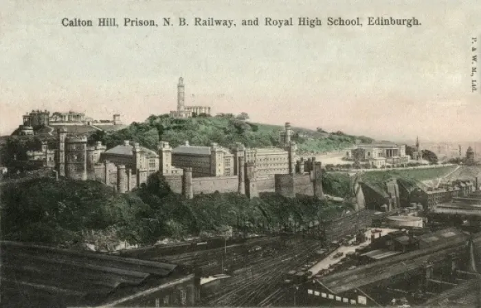 Framed Print : Calton Hill, Prison, Railway, Royal High School, Edinburgh Framed Print : Calton Hill, Prison, Railway, Royal High School, Edinburgh
