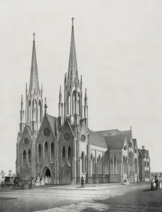 Framed Print : Calvary Church, erected 1846-7 Framed Print : Calvary Church, erected 1846-7
