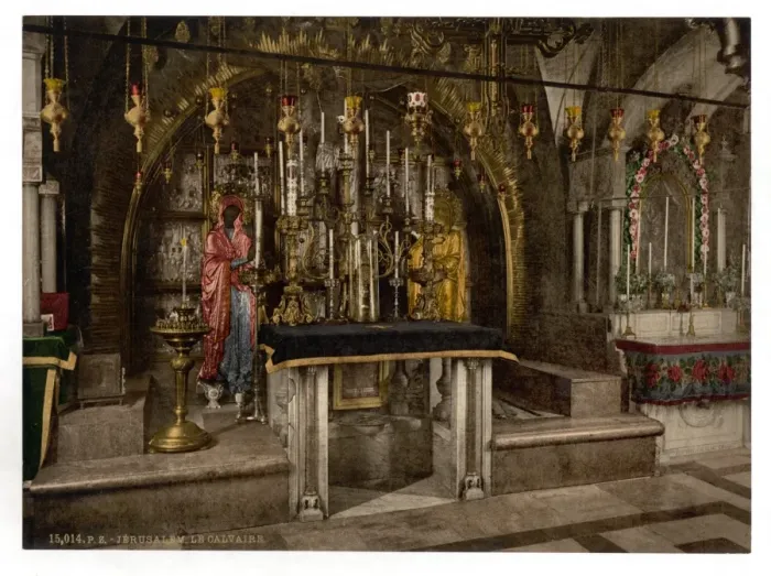 Framed Print : The Calvary and the Greek altar, Jerusalem, Holy Land Framed Print : The Calvary and the Greek altar, Jerusalem, Holy Land