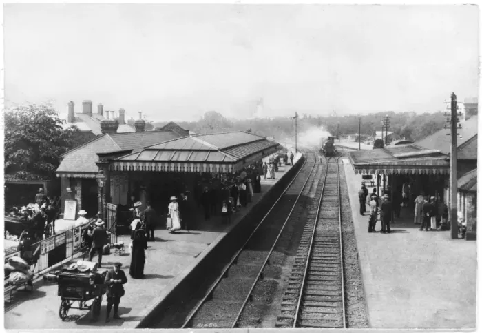 Framed Print : Camberley Station - 1909 Framed Print : Camberley Station - 1909