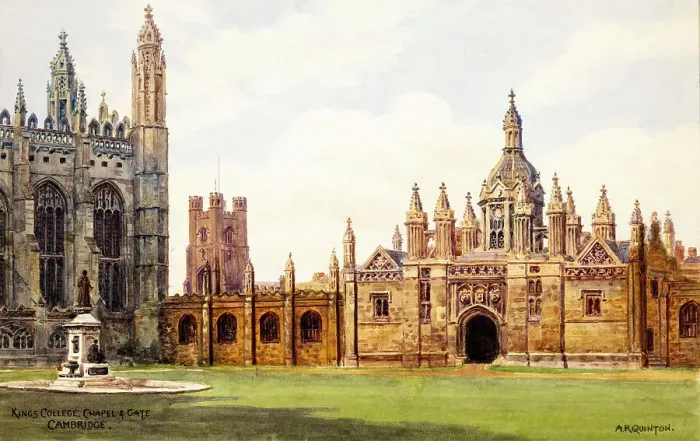Framed Print : Cambridge, King's College Chapel and Gate Framed Print : Cambridge, King's College Chapel and Gate
