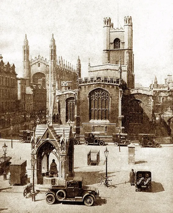 Framed Print : Cambridge Market Place, early 1900s Framed Print : Cambridge Market Place, early 1900s