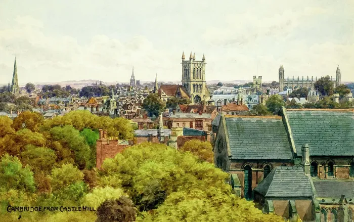 Framed Print : Cambridge skyline viewed from Castle Hill Framed Print : Cambridge skyline viewed from Castle Hill