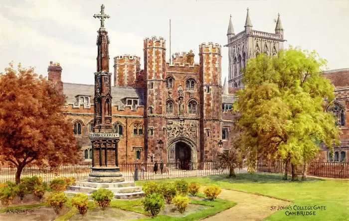 Framed Print : Cambridge - St John's College Gate Framed Print : Cambridge - St John's College Gate