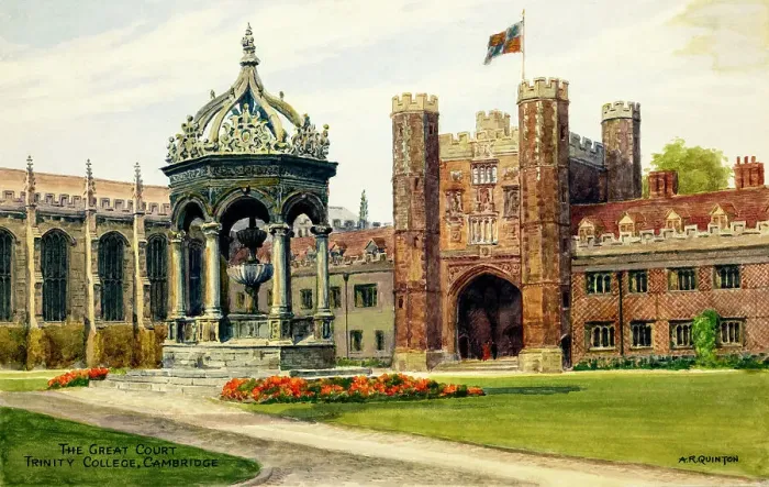 Framed Print : Cambridge - Trinity College, The Great Court Framed Print : Cambridge - Trinity College, The Great Court