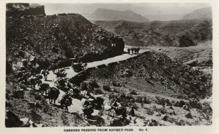Framed Print : Camel Caravan passing from the Khyber Pass Framed Print : Camel Caravan passing from the Khyber Pass