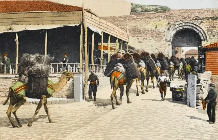 Framed Print : A camel train - Constantinople Framed Print : A camel train - Constantinople